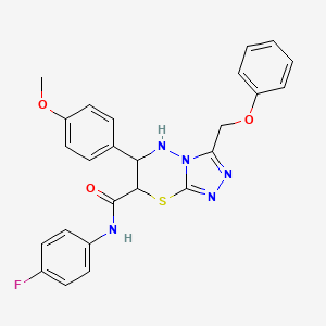 N-(4-fluorophenyl)-6-(4-methoxyphenyl)-3-(phenoxymethyl)-6,7-dihydro-5H-[1,2,4]triazolo[3,4-b][1,3,4]thiadiazine-7-carboxamide