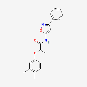 molecular formula C20H20N2O3 B11404202 2-(3,4-dimethylphenoxy)-N-(3-phenyl-1,2-oxazol-5-yl)propanamide 