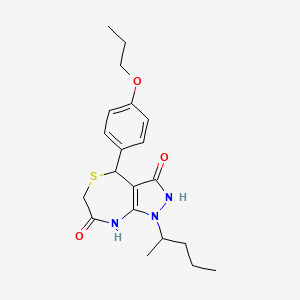 7-hydroxy-1-(pentan-2-yl)-4-(4-propoxyphenyl)-1,2,4,6-tetrahydro-3H-pyrazolo[3,4-e][1,4]thiazepin-3-one