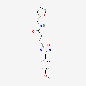 3-[3-(4-methoxyphenyl)-1,2,4-oxadiazol-5-yl]-N-(tetrahydrofuran-2-ylmethyl)propanamide