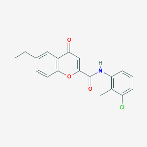 N-(3-chloro-2-methylphenyl)-6-ethyl-4-oxo-4H-chromene-2-carboxamide