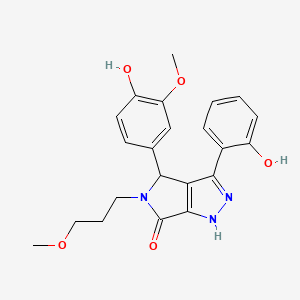 4-(4-hydroxy-3-methoxyphenyl)-3-(2-hydroxyphenyl)-5-(3-methoxypropyl)-4,5-dihydropyrrolo[3,4-c]pyrazol-6(2H)-one