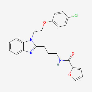 N-(3-{1-[2-(4-chlorophenoxy)ethyl]-1H-benzimidazol-2-yl}propyl)furan-2-carboxamide