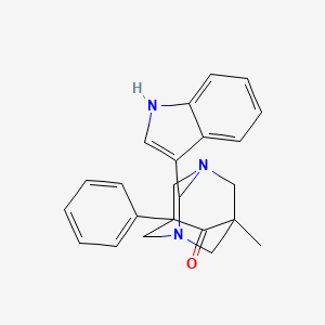 2-(1H-indol-3-yl)-5-methyl-7-phenyl-1,3-diazatricyclo[3.3.1.1~3,7~]decan-6-one