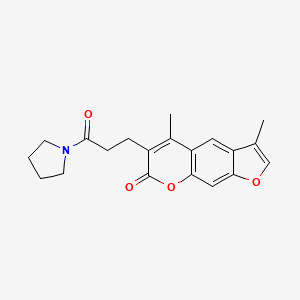 3,5-dimethyl-6-[3-oxo-3-(pyrrolidin-1-yl)propyl]-7H-furo[3,2-g]chromen-7-one