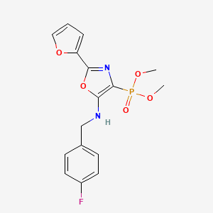 Dimethyl {5-[(4-fluorobenzyl)amino]-2-(furan-2-yl)-1,3-oxazol-4-yl}phosphonate