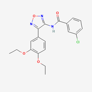 3-chloro-N-[4-(3,4-diethoxyphenyl)-1,2,5-oxadiazol-3-yl]benzamide