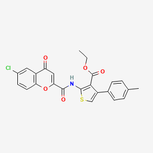 ethyl 2-{[(6-chloro-4-oxo-4H-chromen-2-yl)carbonyl]amino}-4-(4-methylphenyl)thiophene-3-carboxylate