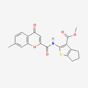 methyl 2-{[(7-methyl-4-oxo-4H-chromen-2-yl)carbonyl]amino}-5,6-dihydro-4H-cyclopenta[b]thiophene-3-carboxylate