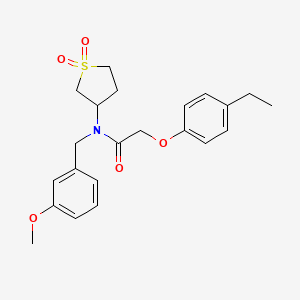 molecular formula C22H27NO5S B11404324 N-(1,1-dioxidotetrahydrothiophen-3-yl)-2-(4-ethylphenoxy)-N-(3-methoxybenzyl)acetamide 