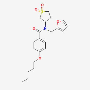 N-(1,1-dioxidotetrahydrothiophen-3-yl)-N-(furan-2-ylmethyl)-4-(pentyloxy)benzamide