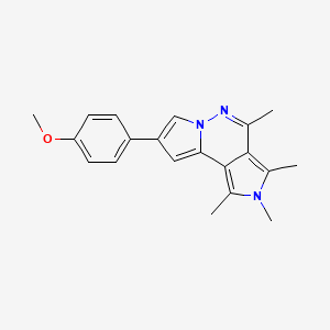 molecular formula C20H21N3O B11404391 11-(4-methoxyphenyl)-3,4,5,7-tetramethyl-4,8,9-triazatricyclo[7.3.0.02,6]dodeca-1(12),2,5,7,10-pentaene 