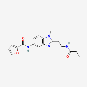 N-[1-methyl-2-[2-(propanoylamino)ethyl]benzimidazol-5-yl]furan-2-carboxamide