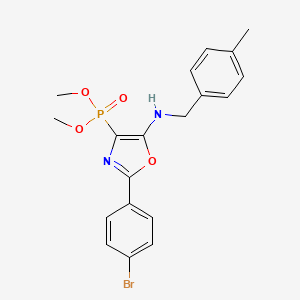 molecular formula C19H20BrN2O4P B11404406 Dimethyl [2-(4-bromophenyl)-5-{[(4-methylphenyl)methyl]amino}-1,3-oxazol-4-YL]phosphonate 