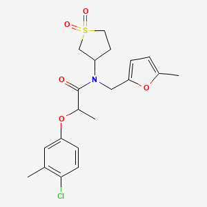 2-(4-chloro-3-methylphenoxy)-N-(1,1-dioxidotetrahydrothiophen-3-yl)-N-[(5-methylfuran-2-yl)methyl]propanamide