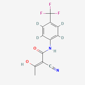 molecular formula C₁₂H₅D₄F₃N₂O₂ B1140442 (Z)-2-氰基-3-羟基-N-[2,3,5,6-四氘-4-(三氟甲基)苯基]丁-2-烯酰胺 CAS No. 1185240-22-5