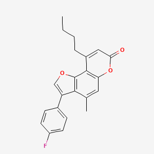 9-butyl-3-(4-fluorophenyl)-4-methyl-7H-furo[2,3-f]chromen-7-one