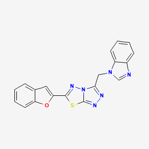 1-{[6-(1-benzofuran-2-yl)[1,2,4]triazolo[3,4-b][1,3,4]thiadiazol-3-yl]methyl}-1H-benzimidazole