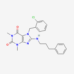 7-(2-chlorobenzyl)-1,3-dimethyl-8-[(3-phenylpropyl)amino]-3,7-dihydro-1H-purine-2,6-dione