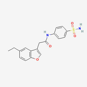 2-(5-ethyl-1-benzofuran-3-yl)-N-(4-sulfamoylphenyl)acetamide