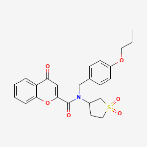 N-(1,1-dioxidotetrahydrothiophen-3-yl)-4-oxo-N-(4-propoxybenzyl)-4H-chromene-2-carboxamide