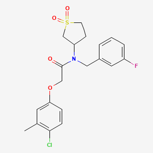 2-(4-chloro-3-methylphenoxy)-N-(1,1-dioxidotetrahydrothiophen-3-yl)-N-(3-fluorobenzyl)acetamide