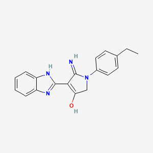 molecular formula C19H18N4O B11404487 5-amino-4-(1H-1,3-benzodiazol-2-yl)-1-(4-ethylphenyl)-2,3-dihydro-1H-pyrrol-3-one 