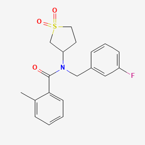 N-(1,1-dioxidotetrahydrothiophen-3-yl)-N-(3-fluorobenzyl)-2-methylbenzamide