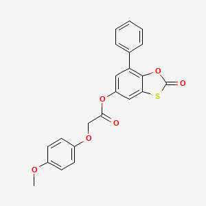 2-Oxo-7-phenyl-1,3-benzoxathiol-5-yl (4-methoxyphenoxy)acetate