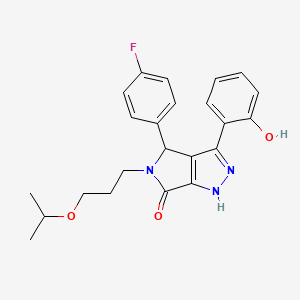 4-(4-fluorophenyl)-3-(2-hydroxyphenyl)-5-[3-(propan-2-yloxy)propyl]-4,5-dihydropyrrolo[3,4-c]pyrazol-6(1H)-one