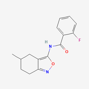 2-fluoro-N-(5-methyl-4,5,6,7-tetrahydro-2,1-benzoxazol-3-yl)benzamide