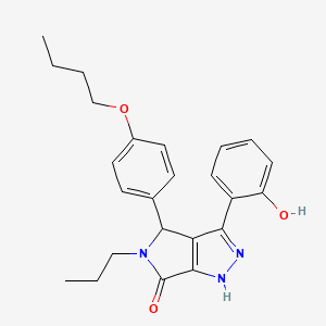 4-(4-butoxyphenyl)-3-(2-hydroxyphenyl)-5-propyl-4,5-dihydropyrrolo[3,4-c]pyrazol-6(1H)-one