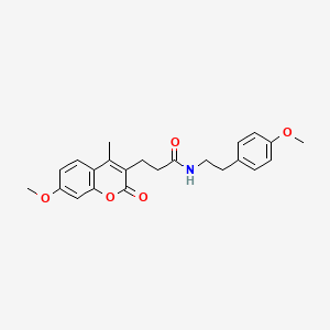 3-(7-methoxy-4-methyl-2-oxo-2H-chromen-3-yl)-N-[2-(4-methoxyphenyl)ethyl]propanamide