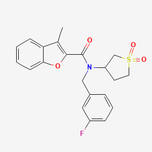 N-(1,1-dioxidotetrahydrothiophen-3-yl)-N-(3-fluorobenzyl)-3-methyl-1-benzofuran-2-carboxamide