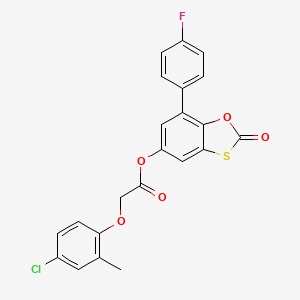 7-(4-Fluorophenyl)-2-oxo-1,3-benzoxathiol-5-yl (4-chloro-2-methylphenoxy)acetate