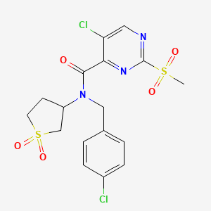 5-chloro-N-(4-chlorobenzyl)-N-(1,1-dioxidotetrahydrothiophen-3-yl)-2-(methylsulfonyl)pyrimidine-4-carboxamide