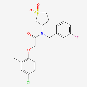 2-(4-chloro-2-methylphenoxy)-N-(1,1-dioxidotetrahydrothiophen-3-yl)-N-(3-fluorobenzyl)acetamide