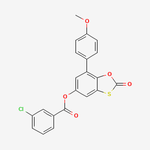 7-(4-Methoxyphenyl)-2-oxo-1,3-benzoxathiol-5-yl 3-chlorobenzoate