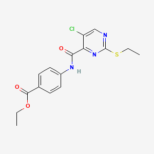 Ethyl 4-({[5-chloro-2-(ethylsulfanyl)pyrimidin-4-yl]carbonyl}amino)benzoate