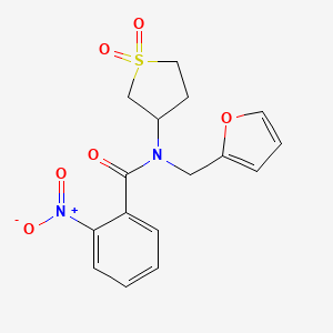 N-(1,1-dioxidotetrahydrothiophen-3-yl)-N-(furan-2-ylmethyl)-2-nitrobenzamide