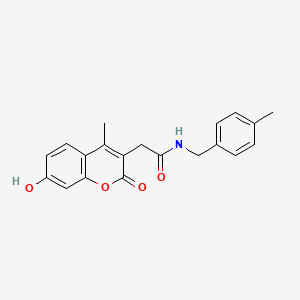 2-(7-hydroxy-4-methyl-2-oxo-2H-chromen-3-yl)-N-(4-methylbenzyl)acetamide