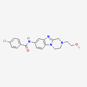 4-chloro-N-[2-(2-methoxyethyl)-1,2,3,4-tetrahydropyrazino[1,2-a]benzimidazol-8-yl]benzamide