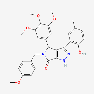 3-(2-hydroxy-5-methylphenyl)-5-(4-methoxybenzyl)-4-(3,4,5-trimethoxyphenyl)-4,5-dihydropyrrolo[3,4-c]pyrazol-6(1H)-one