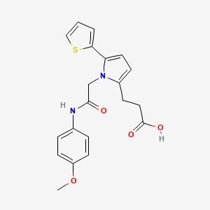 3-[1-{2-[(4-methoxyphenyl)amino]-2-oxoethyl}-5-(thiophen-2-yl)-1H-pyrrol-2-yl]propanoic acid