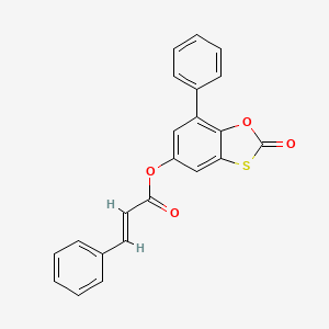 2-oxo-7-phenyl-1,3-benzoxathiol-5-yl (2E)-3-phenylprop-2-enoate