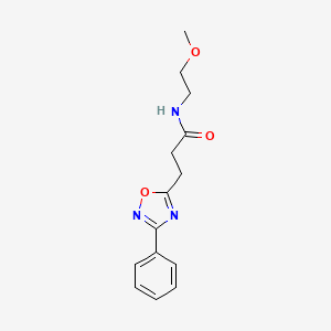 N-(2-methoxyethyl)-3-(3-phenyl-1,2,4-oxadiazol-5-yl)propanamide