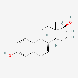 molecular formula C₁₈H₁₉D₃O₂ B1140467 17β-二氢马雌酚-16,16,17-d3 CAS No. 350820-03-0
