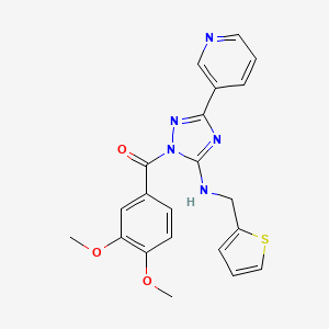 (3,4-dimethoxyphenyl){3-(pyridin-3-yl)-5-[(thiophen-2-ylmethyl)amino]-1H-1,2,4-triazol-1-yl}methanone