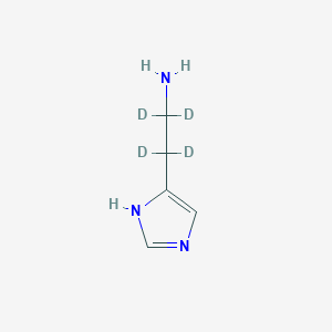 molecular formula C₅H₇D₄Cl₂N₃ B1140469 1,1,2,2-四氘代-2-(1H-咪唑-5-基)乙胺 CAS No. 344299-48-5
