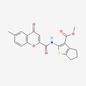 methyl 2-{[(6-methyl-4-oxo-4H-chromen-2-yl)carbonyl]amino}-5,6-dihydro-4H-cyclopenta[b]thiophene-3-carboxylate